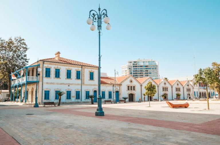 Square in the old town of larnaca the ancient square in summer